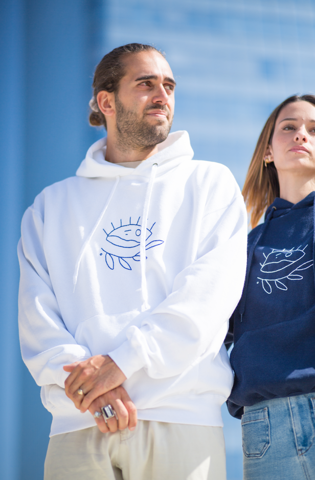Sweat OEil blanc Le Point Carré x Brobi